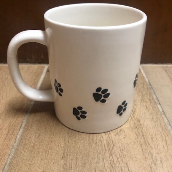 "Fur mama" paw print White with black coffee Mug/ cup - Picture 2 of 5